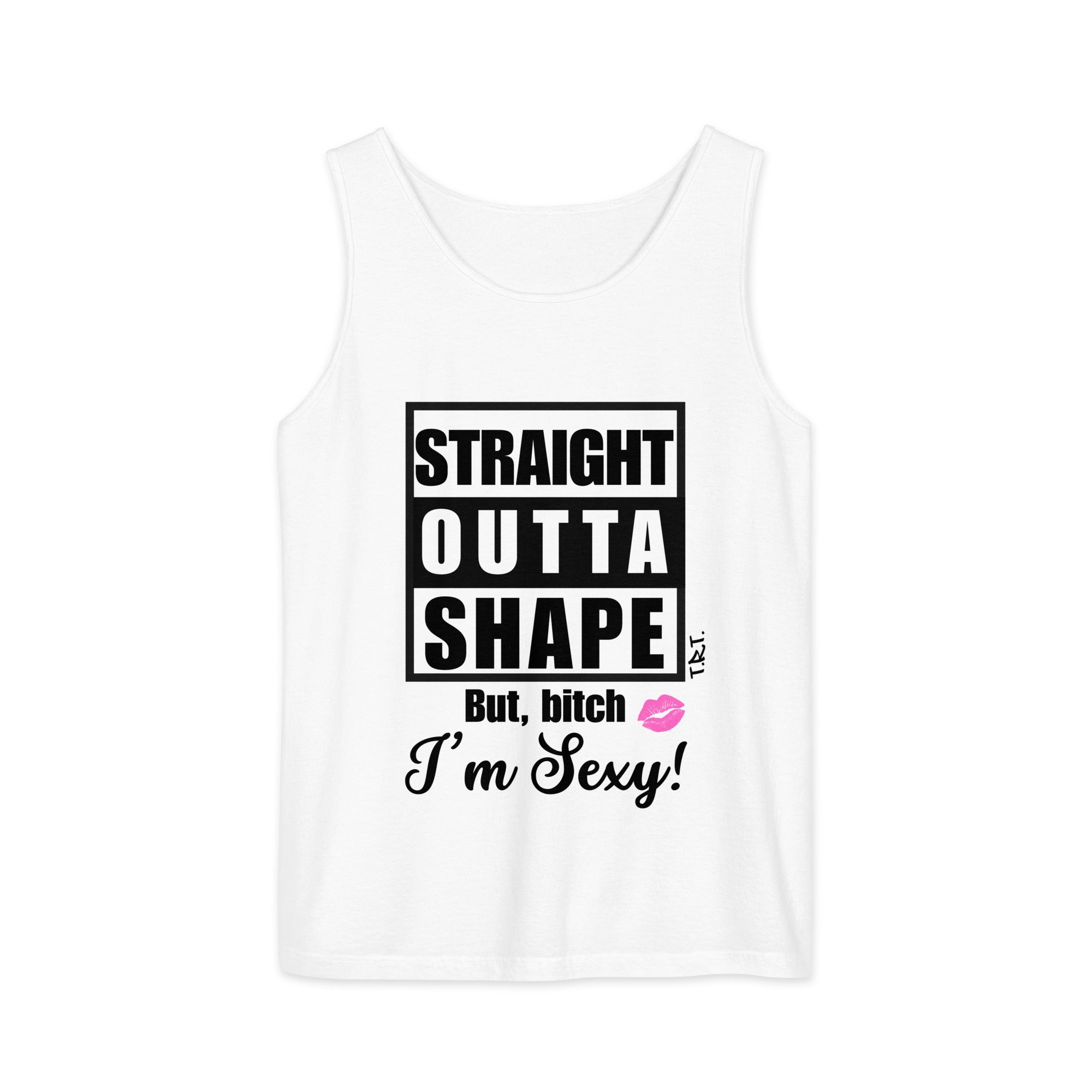 Outta Shape/Sexy Unisex garment-dyed tank top