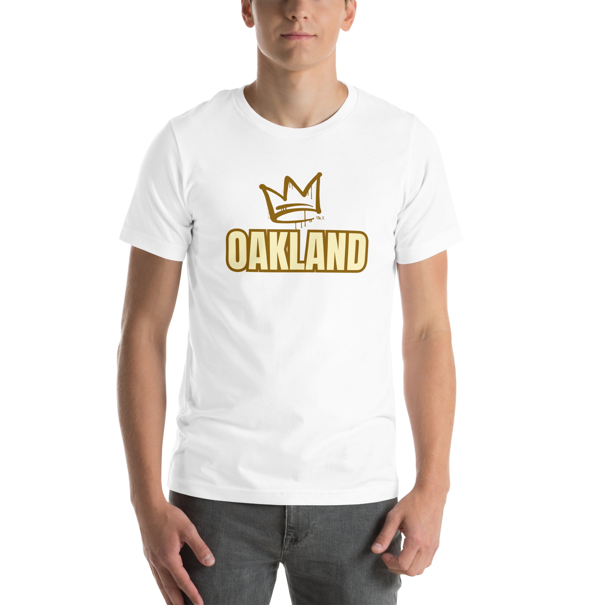 Natural Oakland (Block Font) Unisex t-shirt