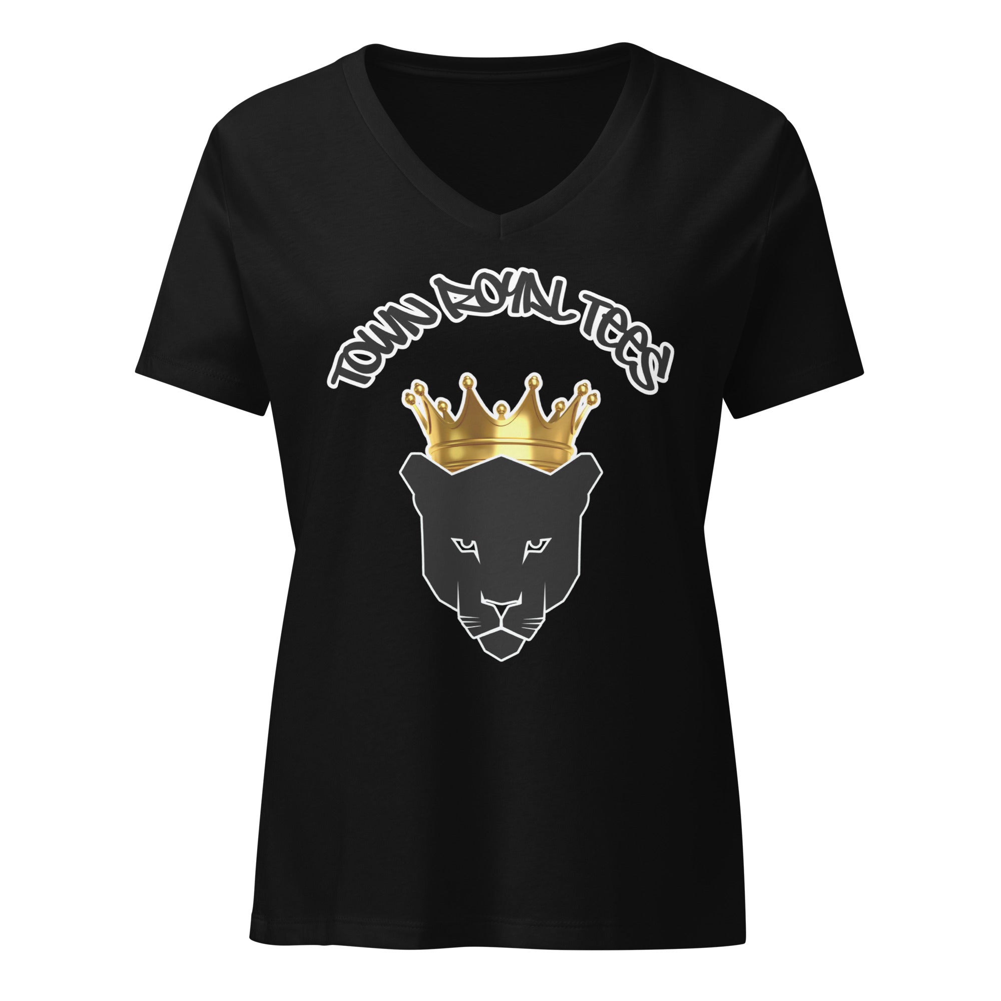 T.R.T. LOGO Women’s relaxed v-neck t-shirt